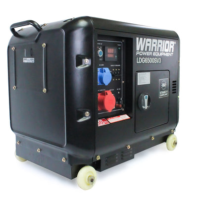 Elverk Warrior Dieselelverk 5500W 3-Fas LDG6500SV3-EU - Med ATS-utgång